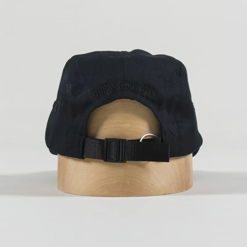 Norse Projects Twill 5 Panel Cap Black-3