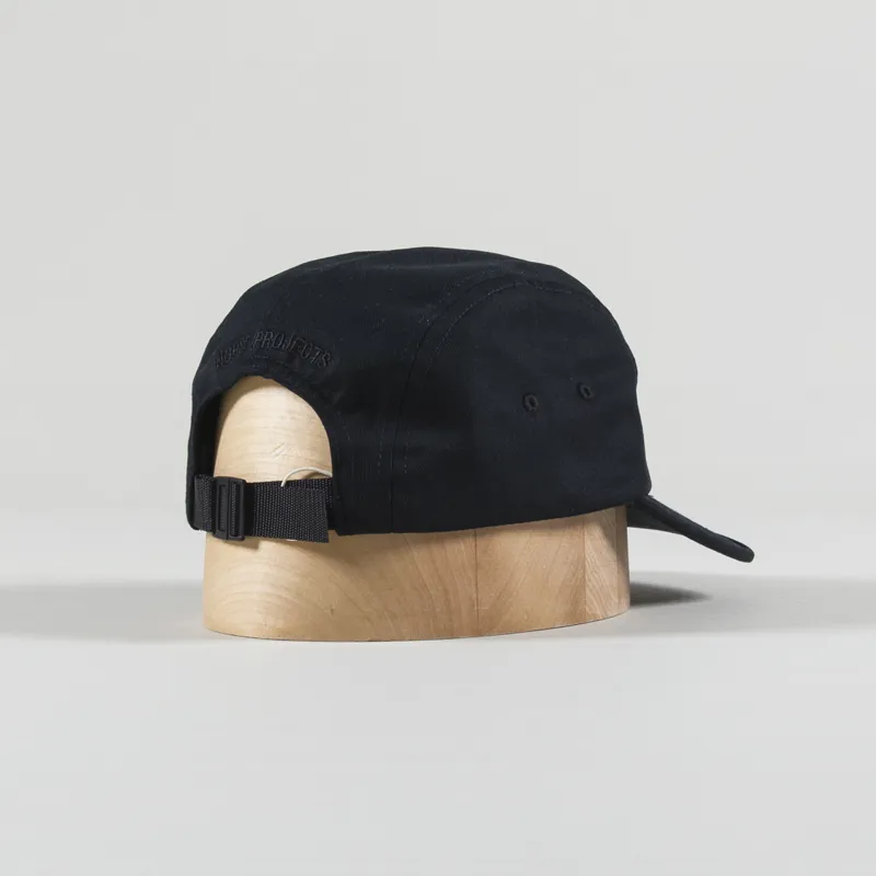 Norse Projects Twill 5 Panel Cap Black-2