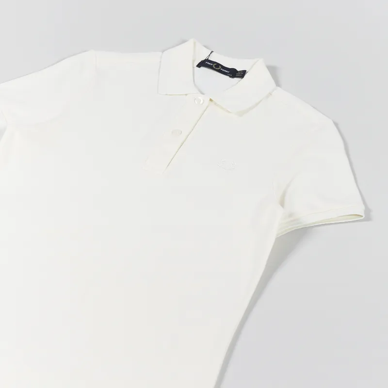 Fred Perry Womens Pique Twin Tipped Dress Ecru White