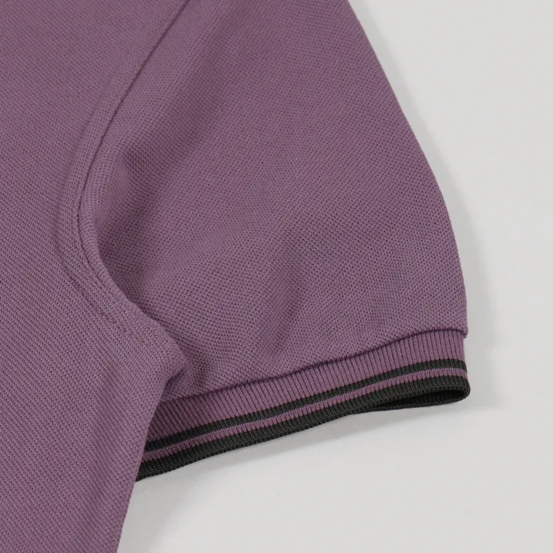 Fred Perry M3600 Twin Tipped Polo Shirt Black Plum-3