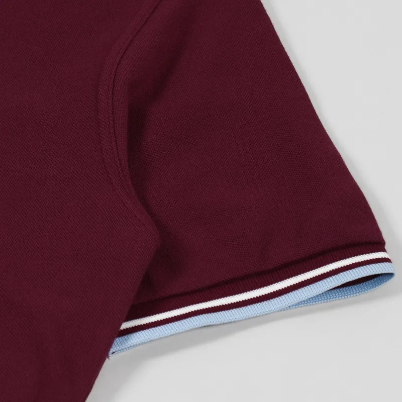 Fred Perry Reissues Made In England M12 Twin Tipped Shirt Maroon-3