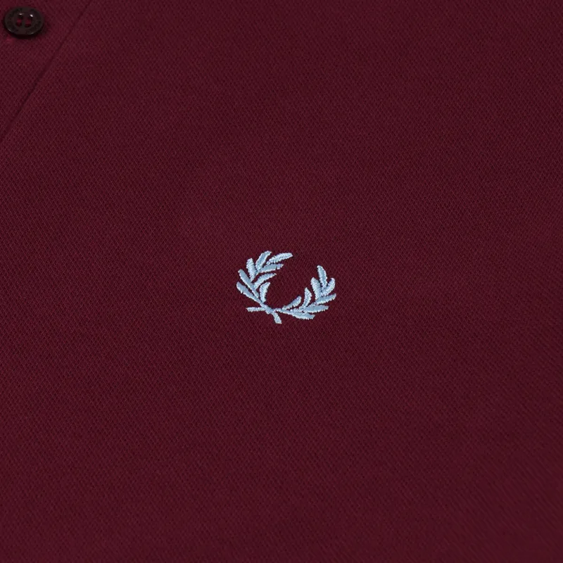 Fred Perry Reissues Made In England M12 Twin Tipped Shirt Maroon-2
