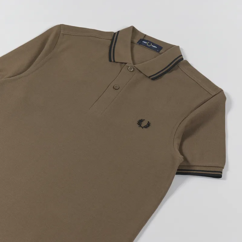 Fred Perry M3600 Twin Tipped Polo Shirt Shaded Stone-2