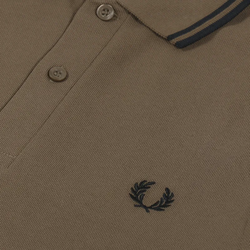 Fred Perry M3600 Twin Tipped Polo Shirt Shaded Stone-1