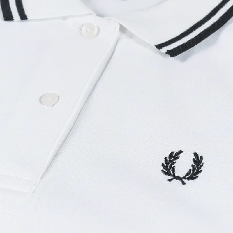 Fred Perry Womens G3600 Twin Tipped Polo Shirt White-4