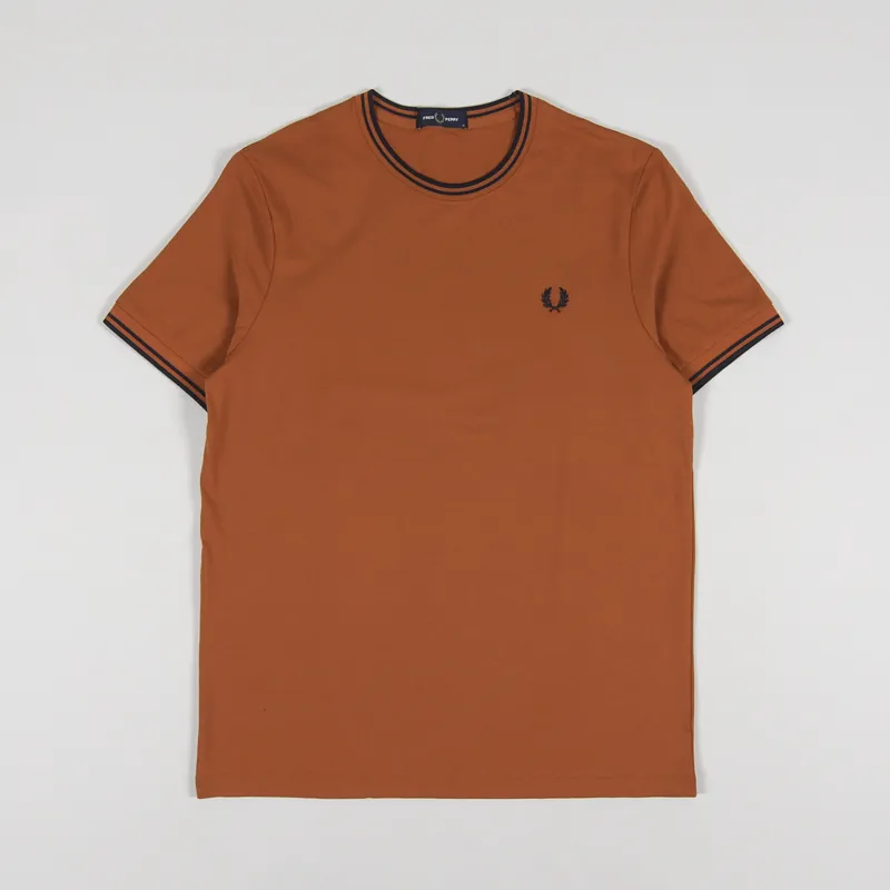Fred Perry Twin Tipped T Shirt Nut Flake