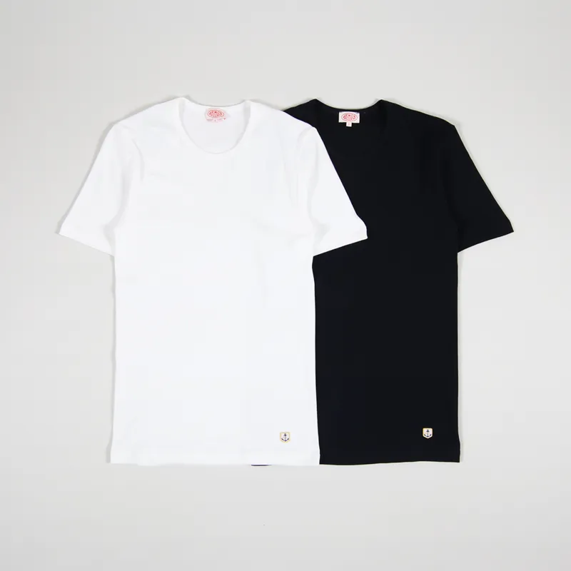 Armor Lux Lot De T Shirt 2 Pack Blanc Rich Navy