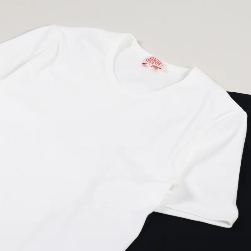 Armor Lux Lot De T Shirt 2 Pack Blanc Rich Navy-1