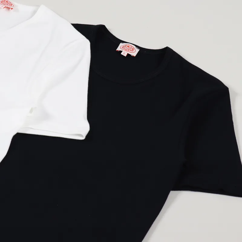 Armor Lux Lot De T Shirt 2 Pack Blanc Rich Navy-2