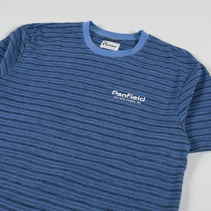 Penfield Textured Stripe T Shirt Riviera-1