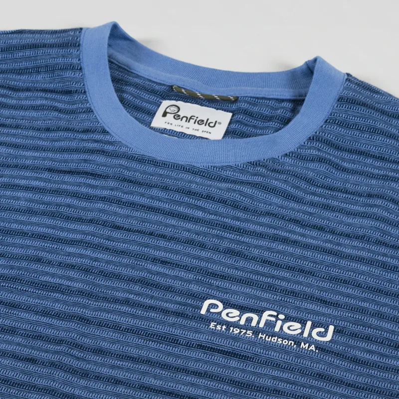 Penfield Textured Stripe T Shirt Riviera-2