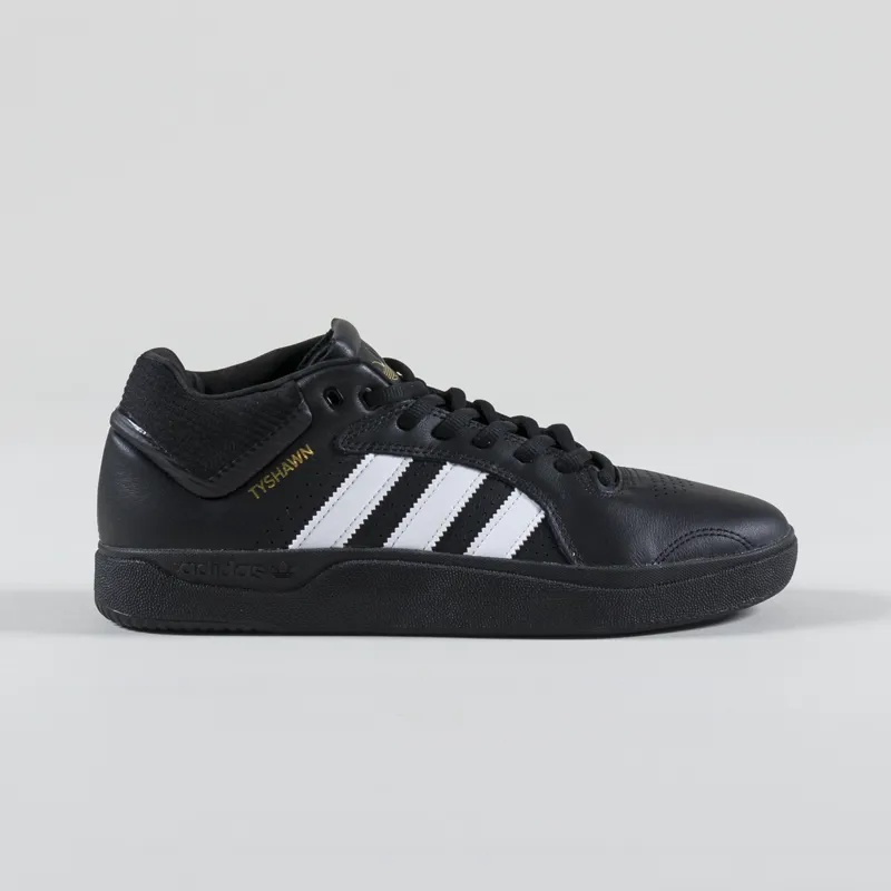 Adidas Skateboarding Tyshawn Shoes Black White Gold-4