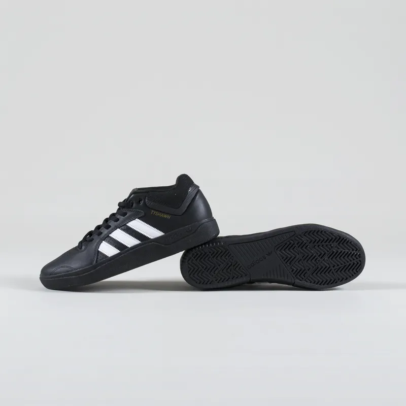 Adidas Skateboarding Tyshawn Shoes Black White Gold-1
