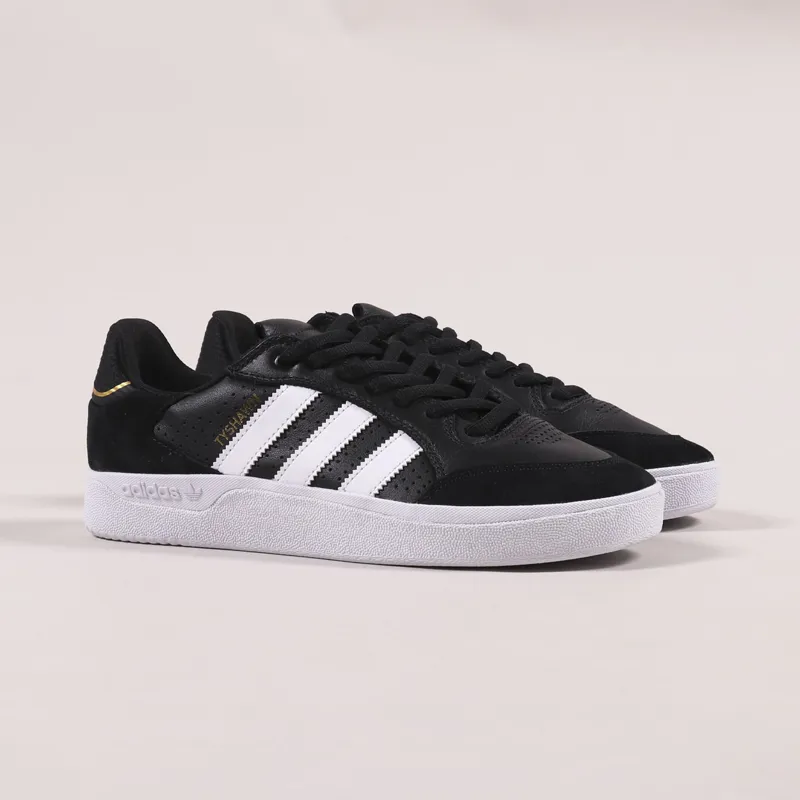 Adidas Skateboarding Tyshawn Low Shoes Black White Gold