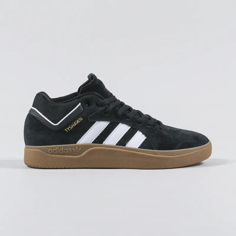 Adidas Skateboarding Tyshawn Shoes Black White Gold-4