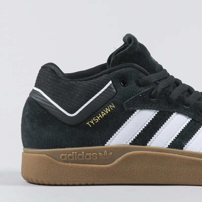 Adidas Skateboarding Tyshawn Shoes Black White Gold-5