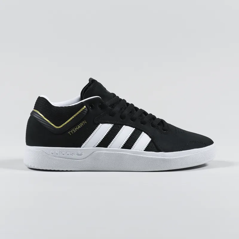 Adidas Skateboarding Tyshawn Shoes Black White Gold-4