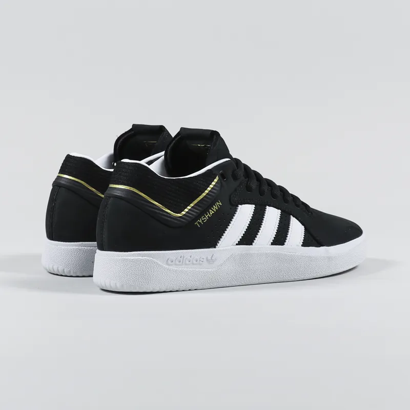 Adidas Skateboarding Tyshawn Shoes Black White Gold-3