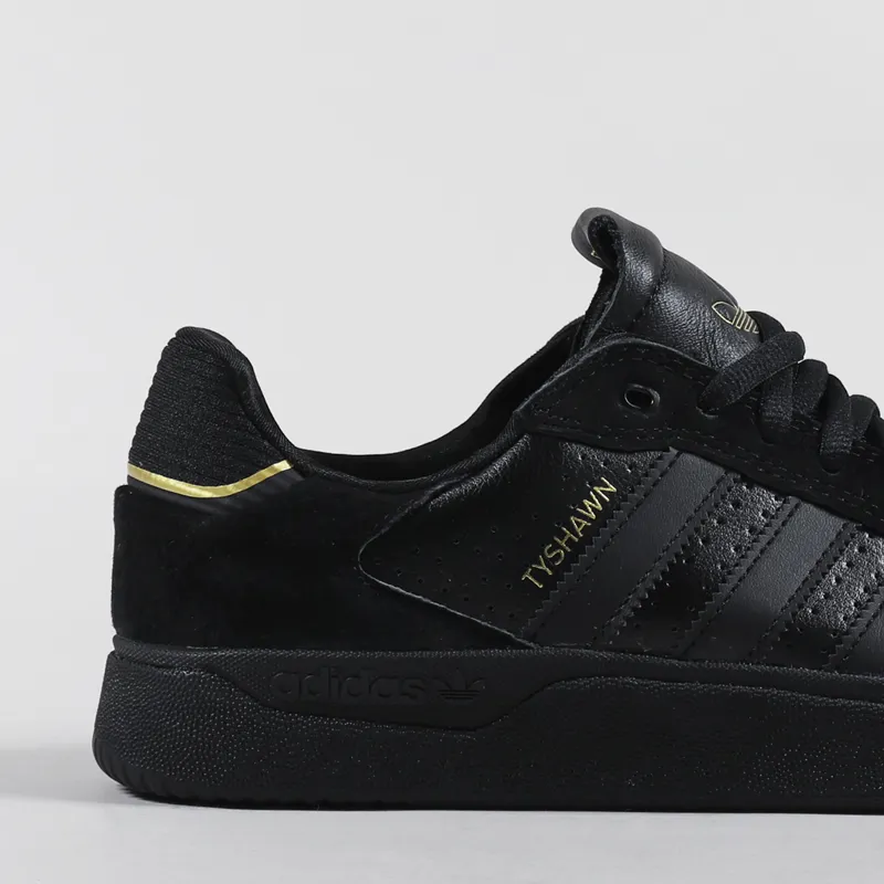 Adidas Skateboarding Tyshawn Low Shoes Core Black Gold-5