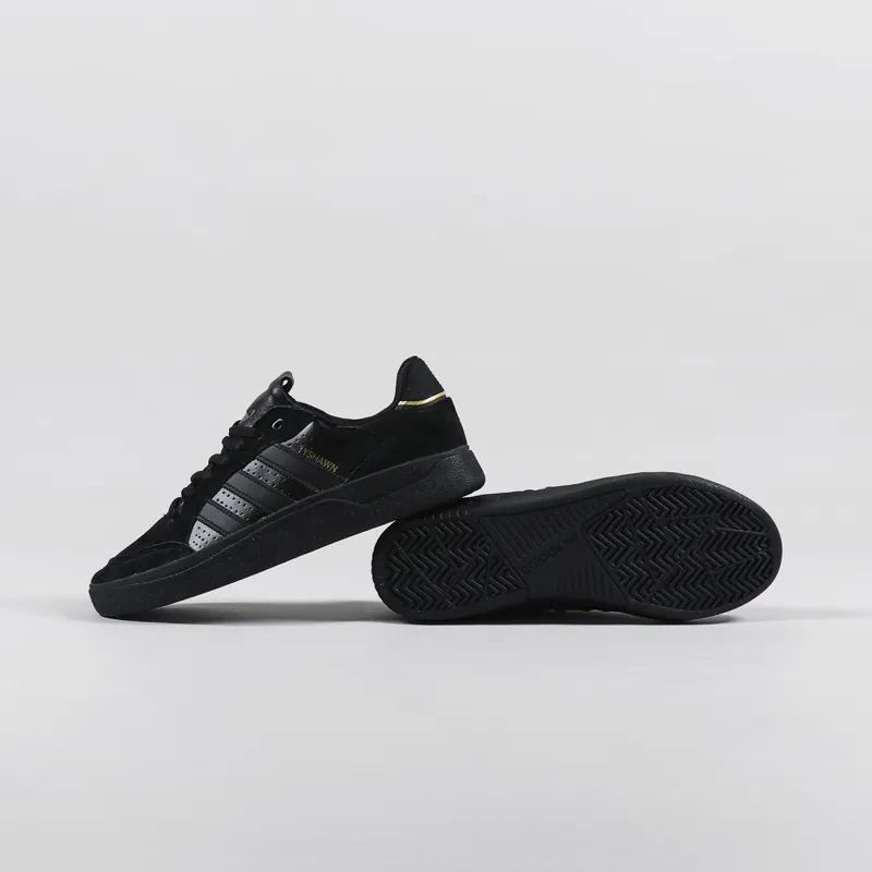 Adidas Skateboarding Tyshawn Low Shoes Core Black Gold-1