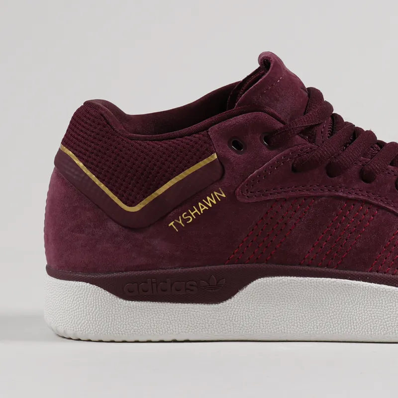 Adidas Skateboarding Tyshawn Shoes Maroon White Gold-5