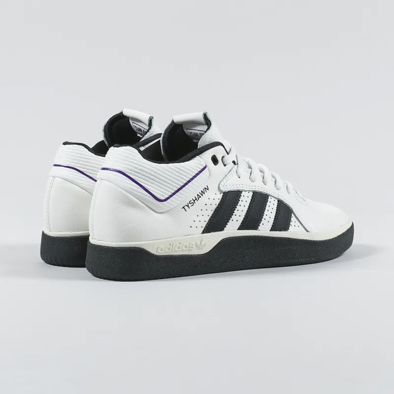 Adidas Skateboarding Tyshawn Shoes White Black Purple-3