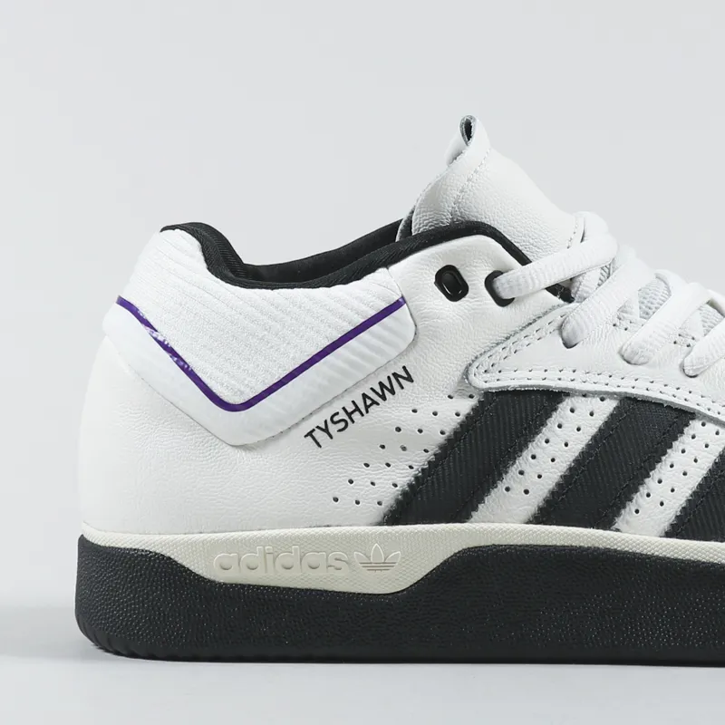 Adidas Skateboarding Tyshawn Shoes White Black Purple-5