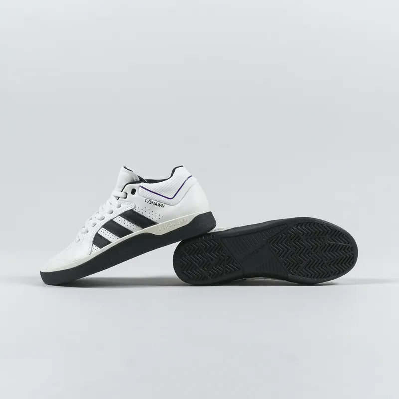 Adidas Skateboarding Tyshawn Shoes White Black Purple-1