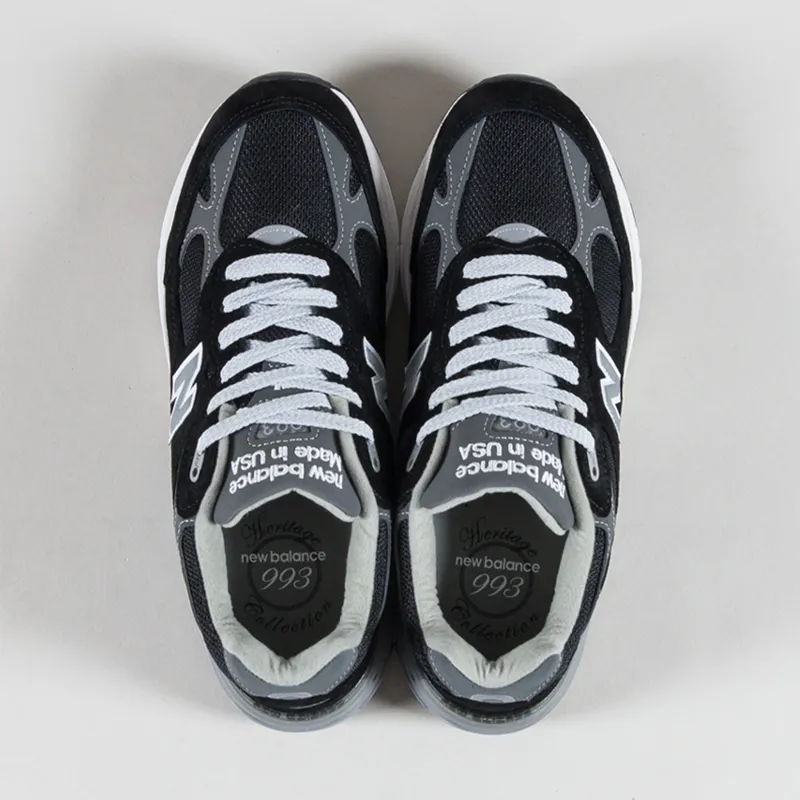 New Balance Made in USA 993 Shoes Black Grey-6