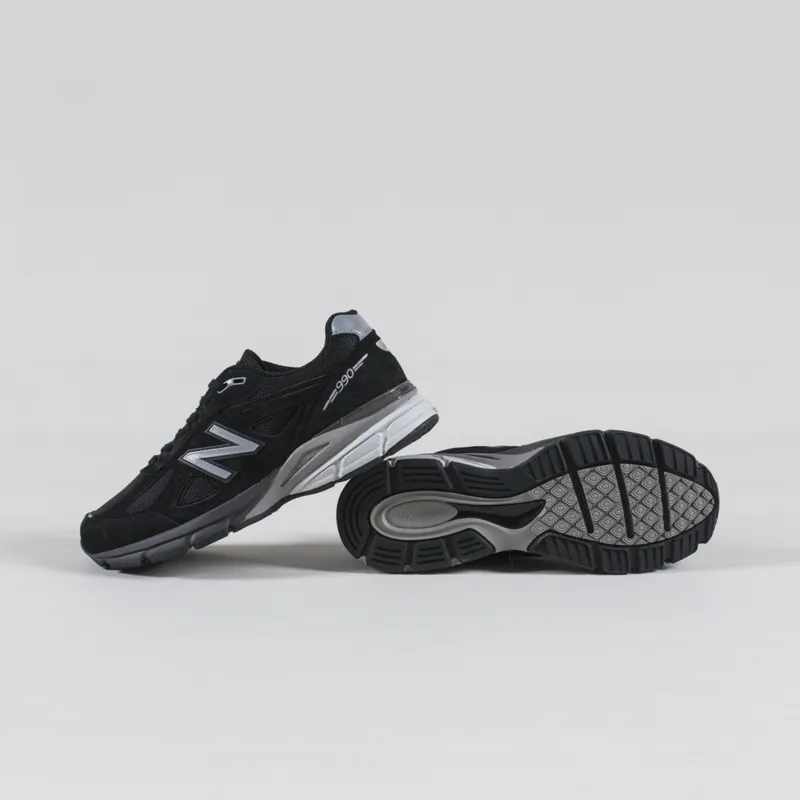 New Balance Made in USA 990v4 Shoes Black-3