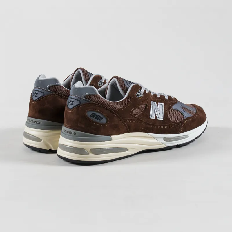 New Balance Made In UK 991v2 Shoes Pinecone-1