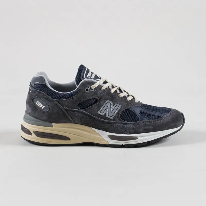 New Balance Made In UK 991v2 Shoes Dark Gull Grey-2