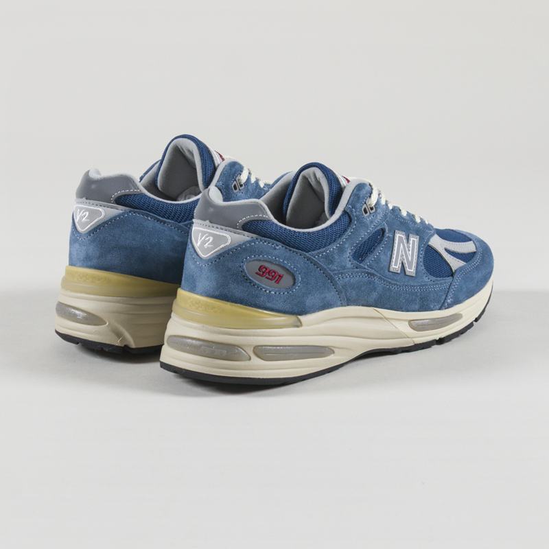 New Balance Made In UK 991v2 Shoes Bluesteel-1