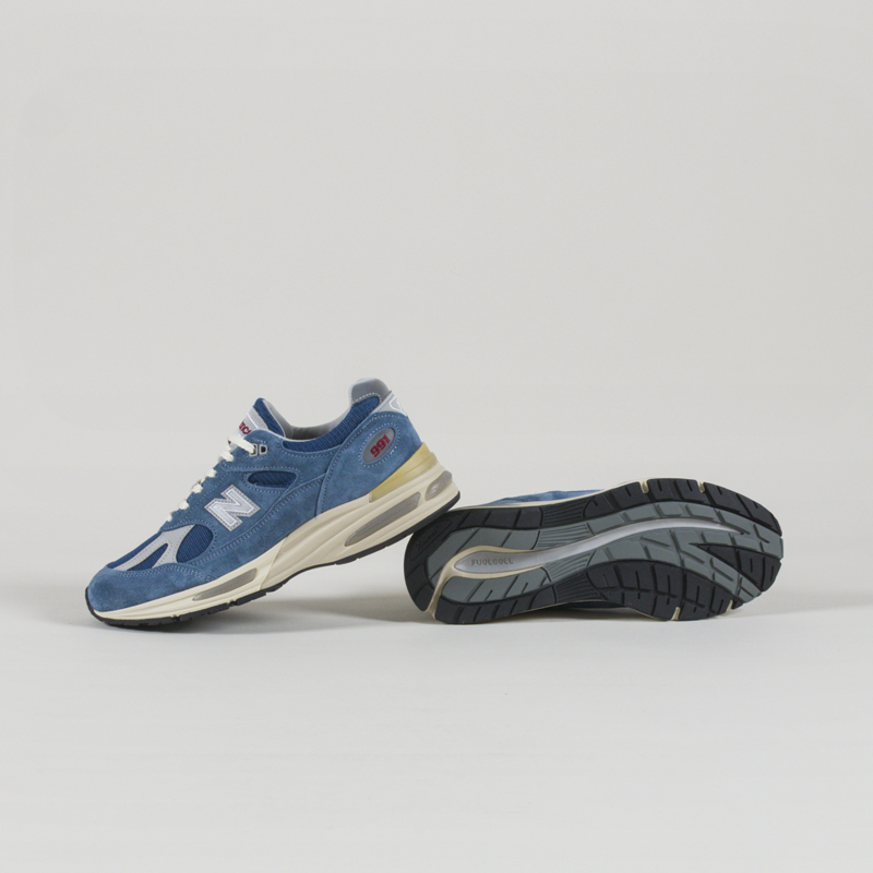 New Balance Made In UK 991v2 Shoes Bluesteel-3