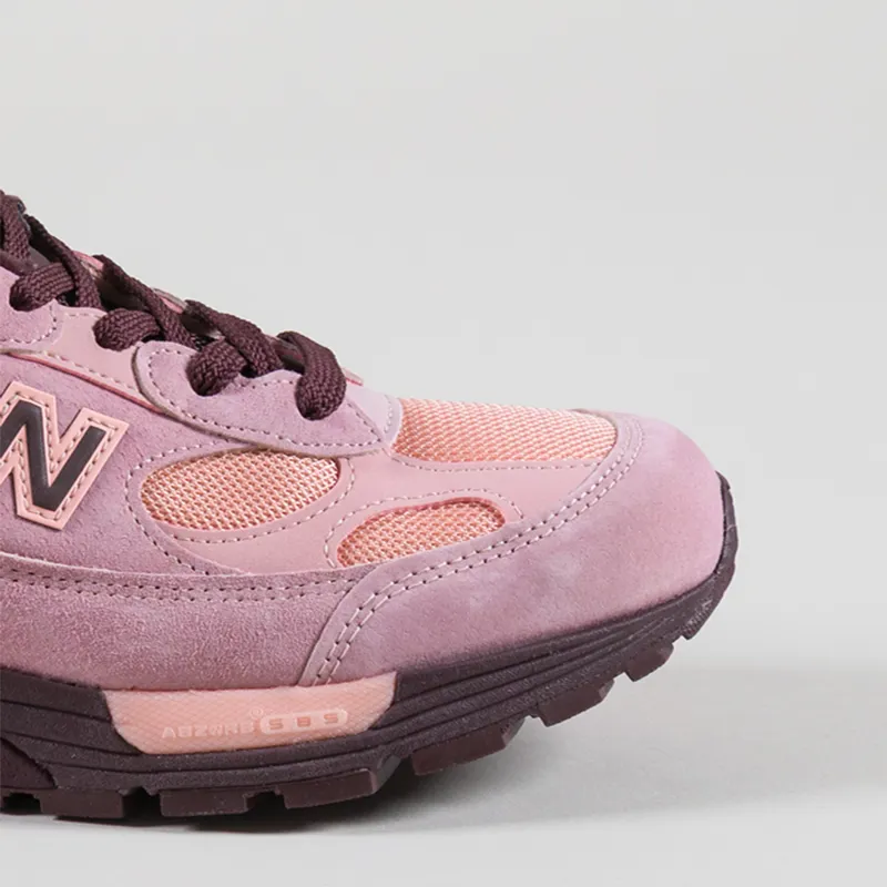 New Balance Made In USA 992 Shoes Pink Chalk Pink Lemonade Cherry Leather-5