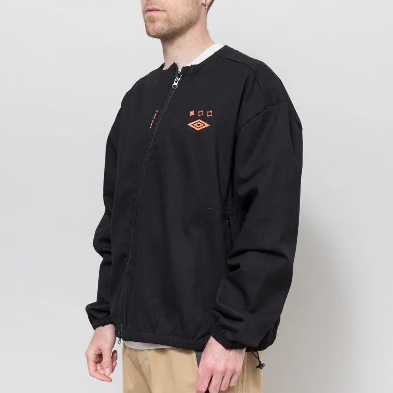 Umbro x Fabric Room 01 Zip Through Drill Top Black-1