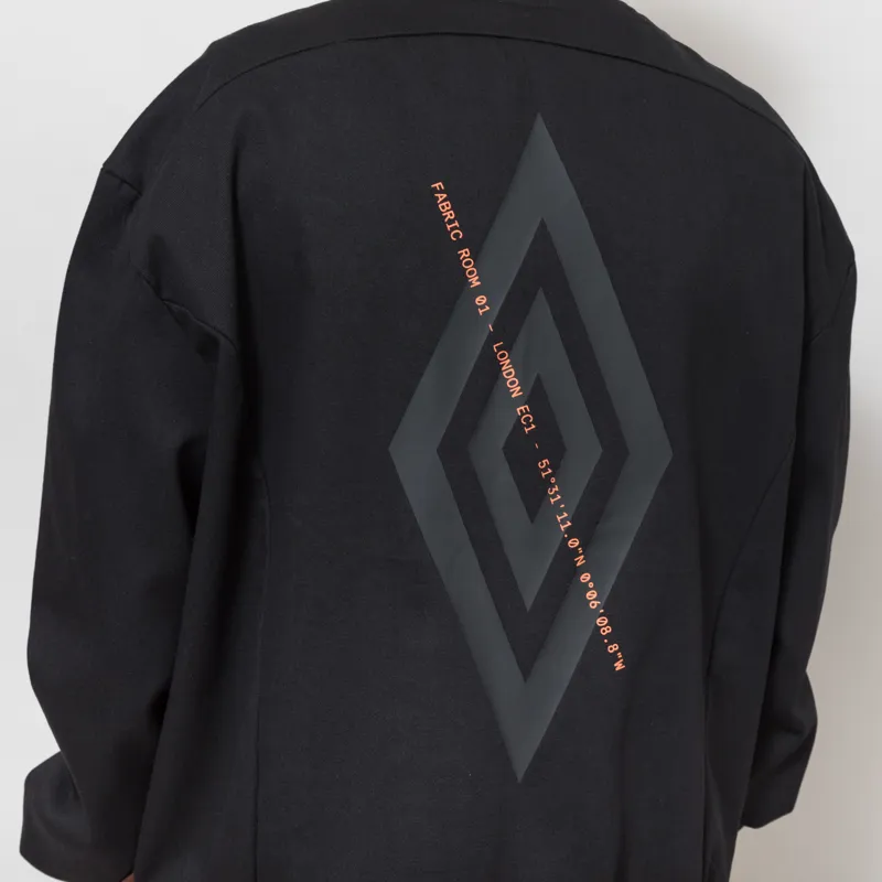 Umbro x Fabric Room 01 Zip Through Drill Top Black-4