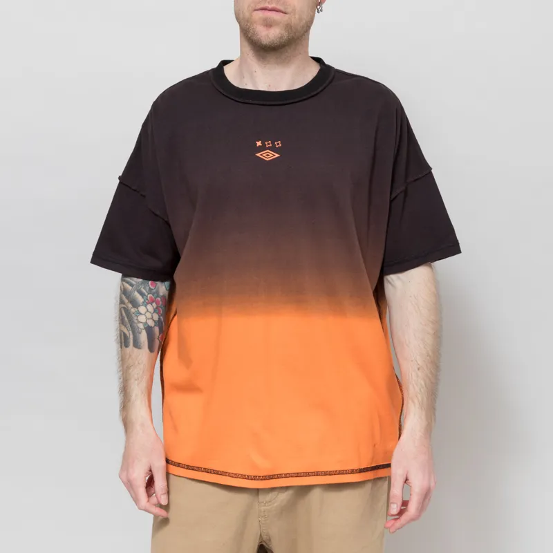Umbro x Fabric Room 01 Colour Fade T Shirt Black Orange-1