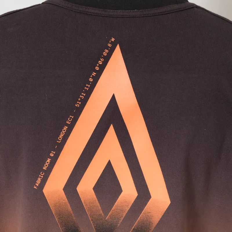 Umbro x Fabric Room 01 Colour Fade T Shirt Black Orange-6