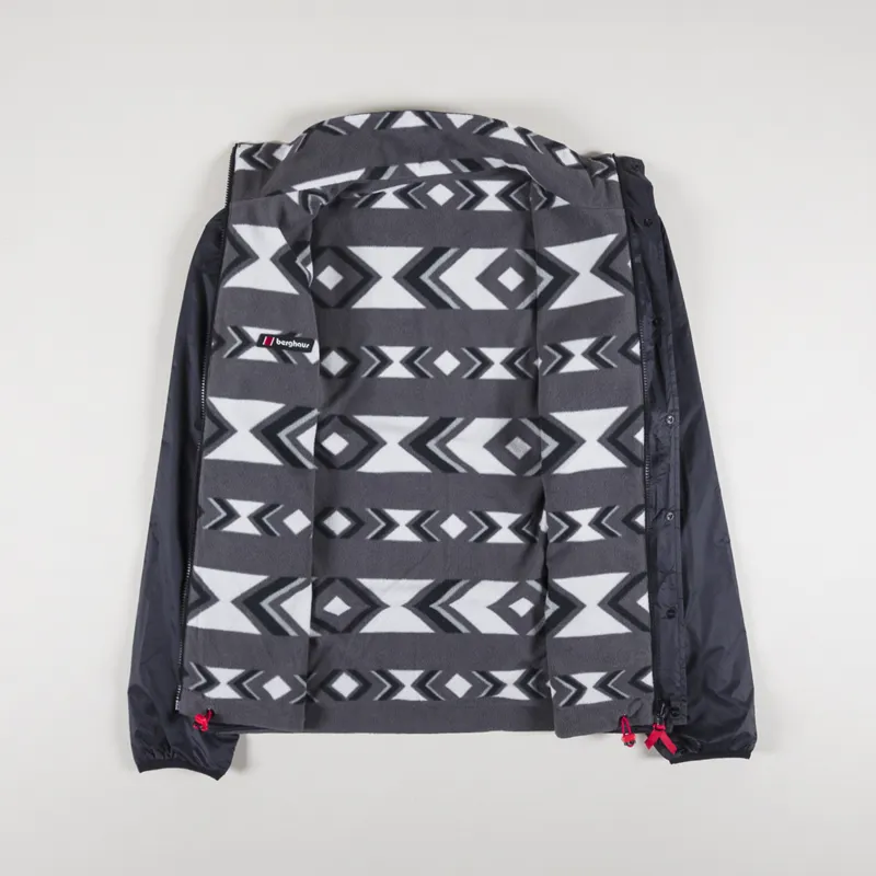 Berghaus Reverse Wind Full Zip Fleece Black Grey-1