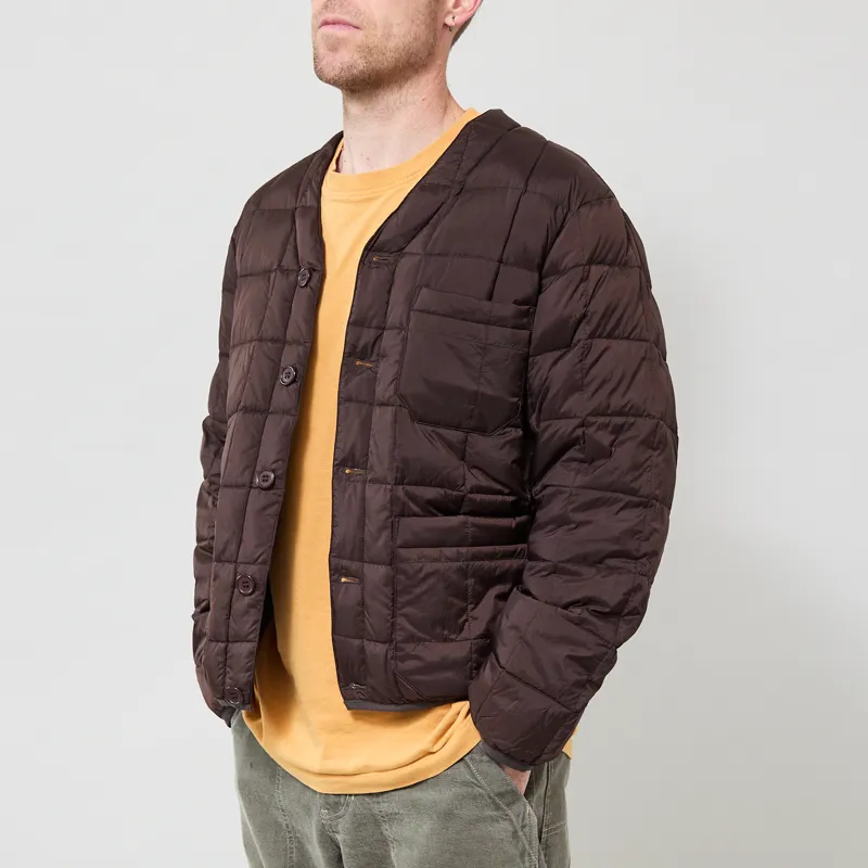 Universal Works x Taion Down Cardigan Brown-1