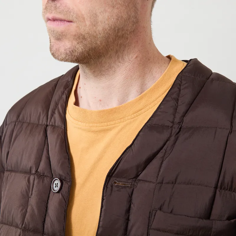 Universal Works x Taion Down Cardigan Brown-3