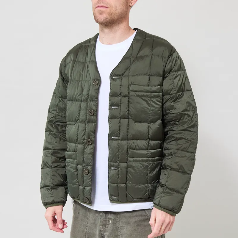 Universal Works x Taion Down Cardigan Olive-1