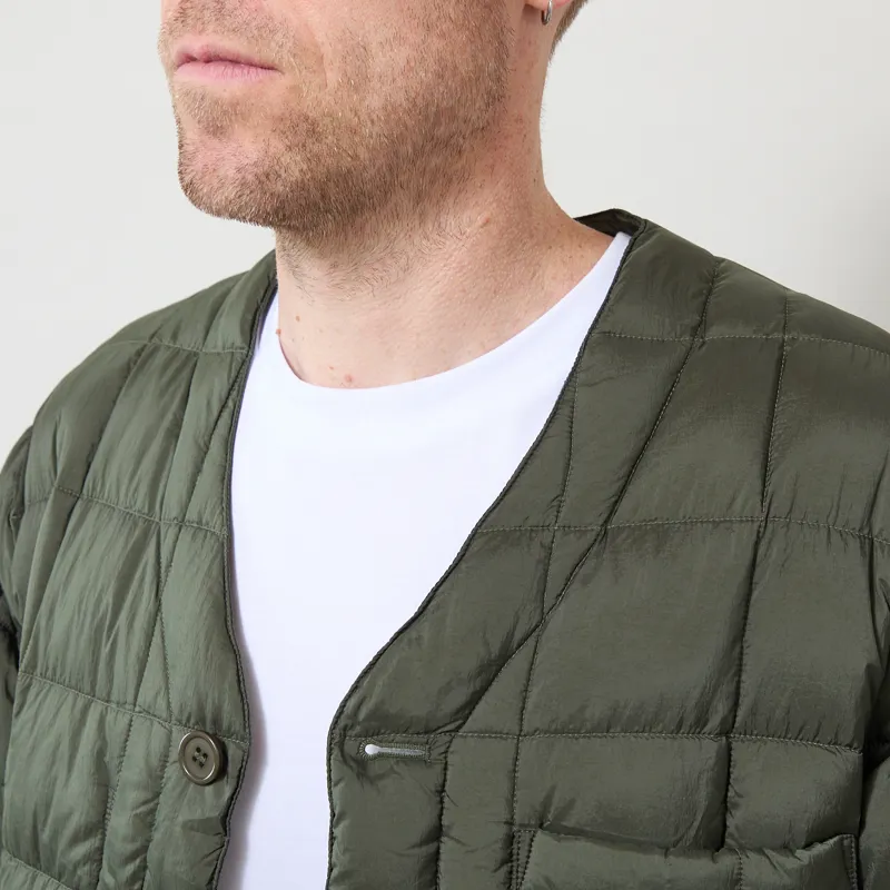 Universal Works x Taion Down Cardigan Olive-3