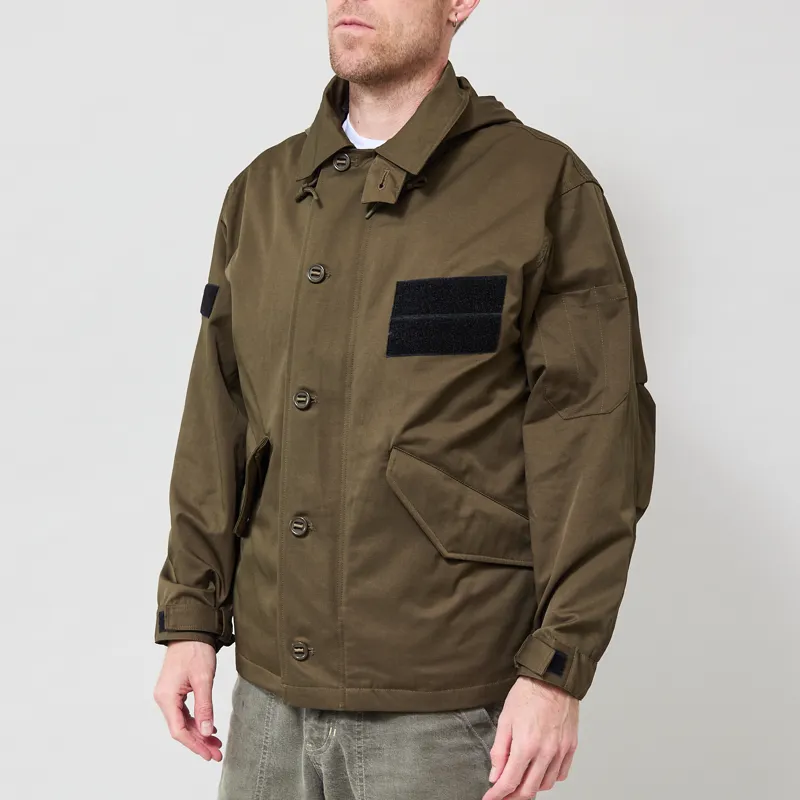 Universal Works x Taion Down CR RAF Jacket Olive-1