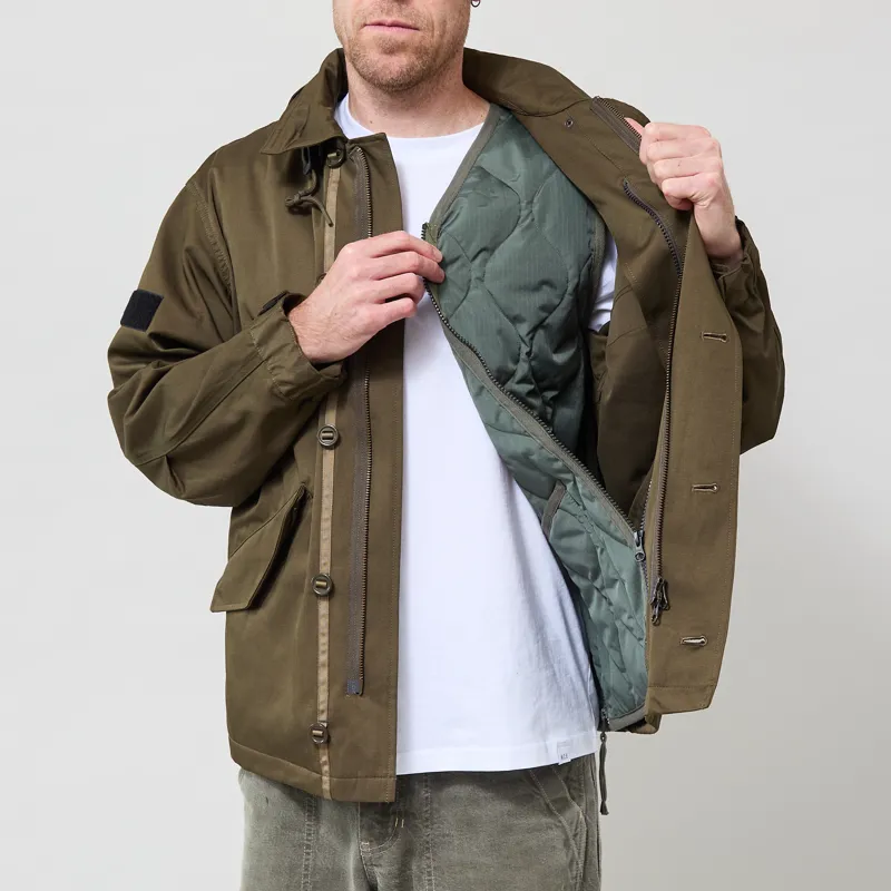 Universal Works x Taion Down CR RAF Jacket Olive-3
