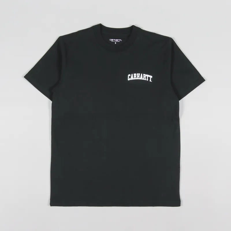 Carhartt WIP University Script T Shirt Black White