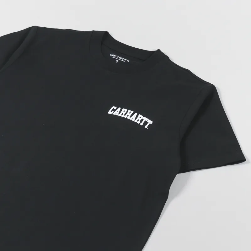 Carhartt WIP University Script T Shirt Black White-2