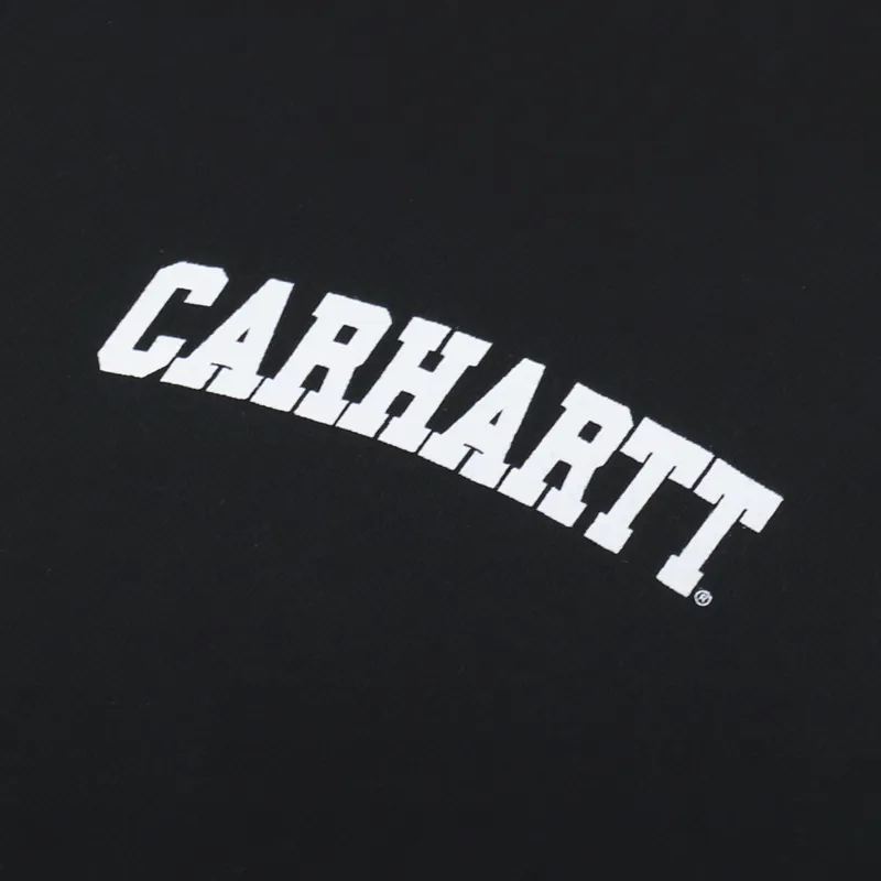 Carhartt WIP University Script T Shirt Black White-1