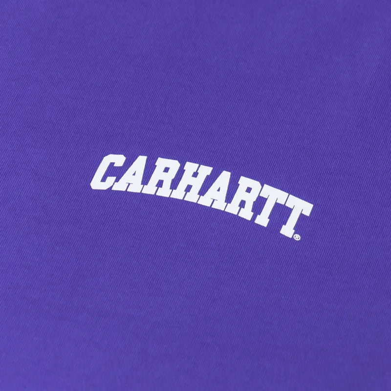 Carhartt WIP University Script T Shirt Lazurite White-1